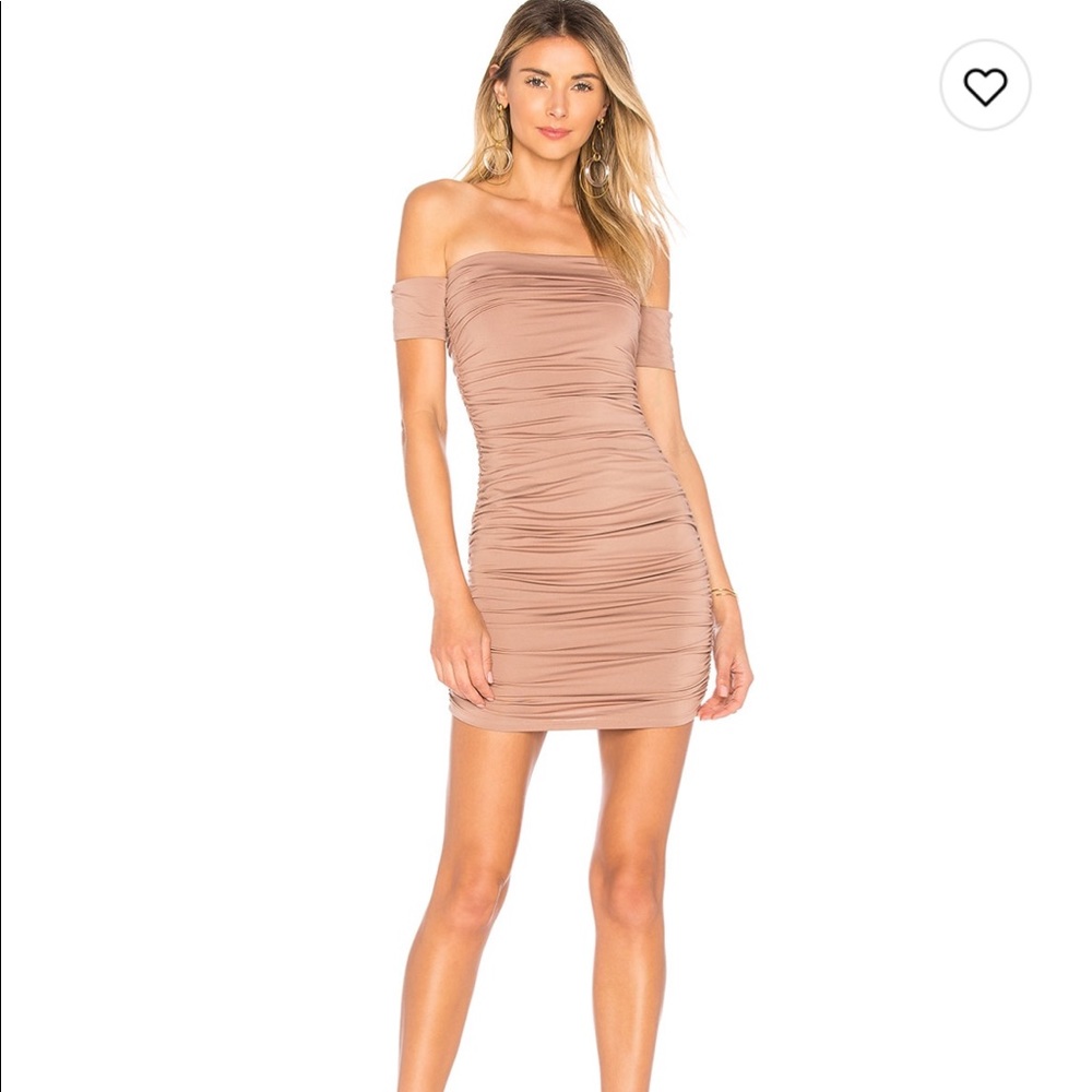 Superdown Taupe Dress Off shoulder Sz M